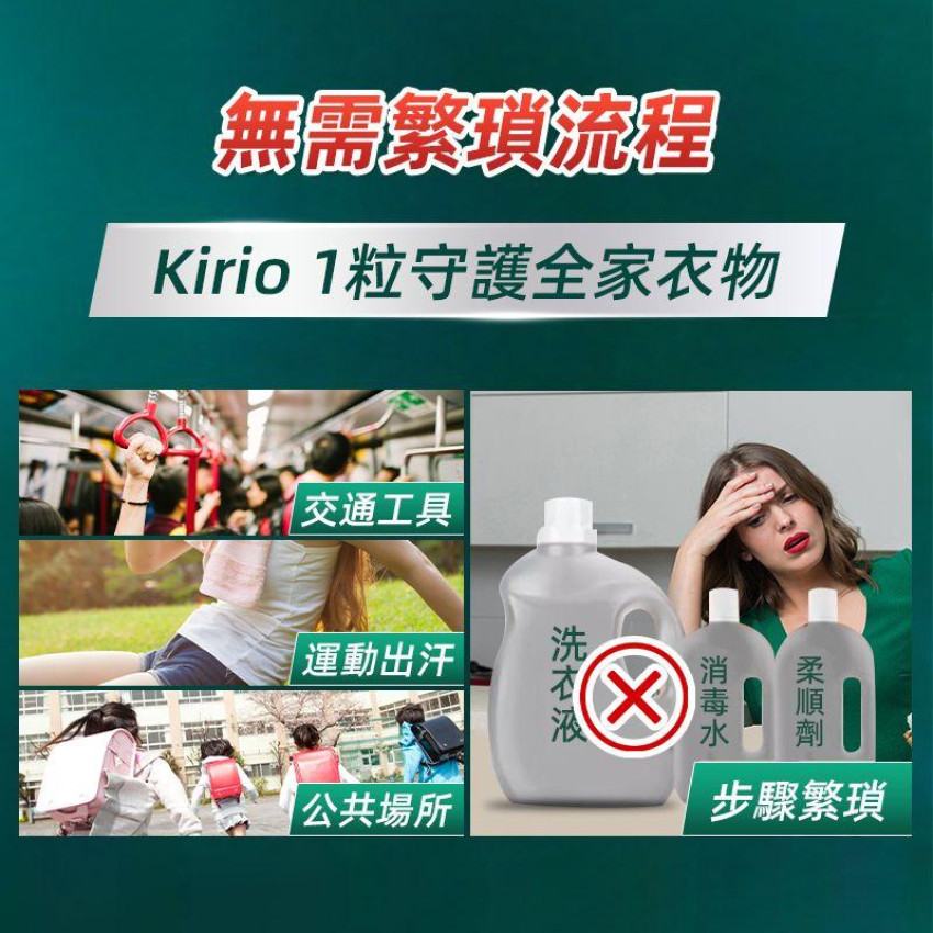 Kirio-香氛洗衣膠囊 52個入 溫和低刺激配方 清新自然 除臭留香 洗衣液 洗衣香珠 洗衣凝珠 香衣珠