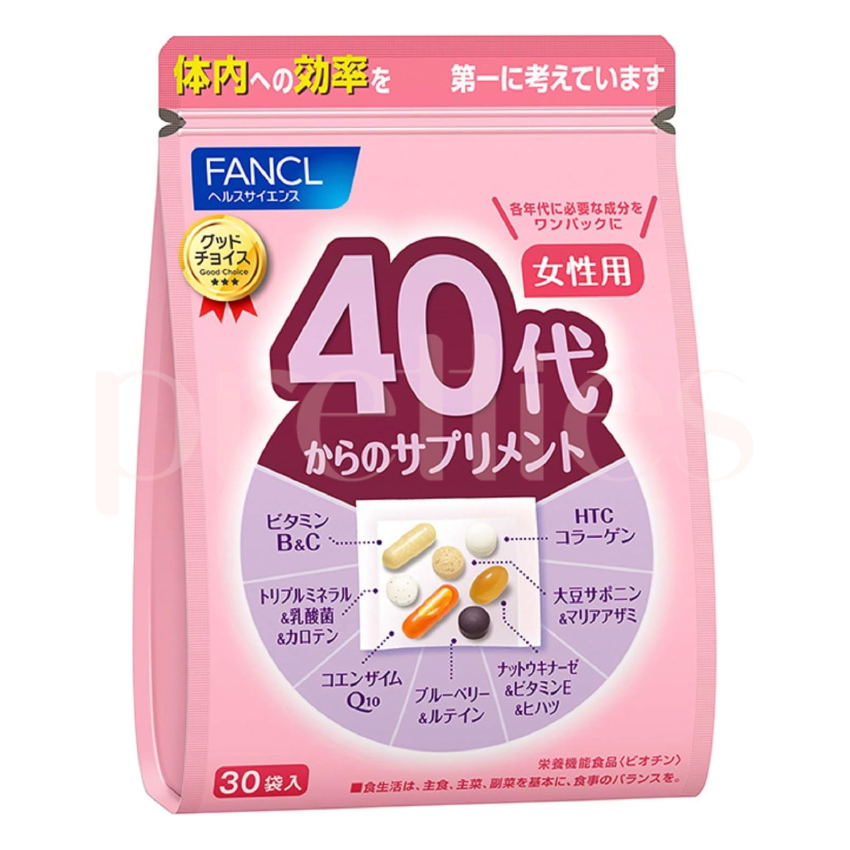 Fancl  40代女性綜合營養維他命補充丸 維生素 30包 【平行進口】
