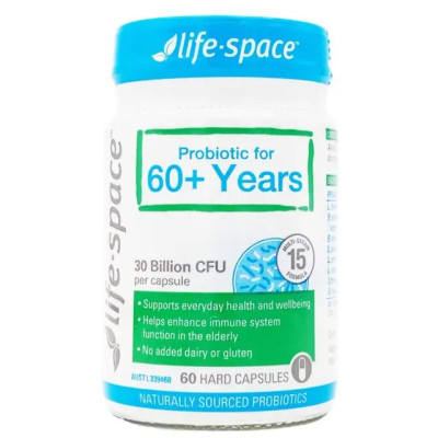 life-space 益倍適 長青益生菌60+year 60粒膠囊【平行進口】EXP:04/2026