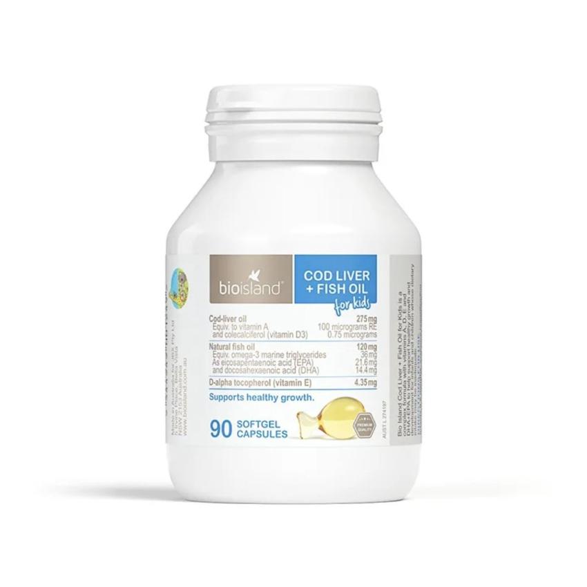 Bio Island - 頂級鱈魚肝油 90粒 嬰幼兒魚油 維他命A 維他命D