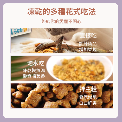 寵物趣食-凍乾多春魚 寵物零食 貓狗小食 65g 寵物食物 寵物健康零食 可掰碎拌貓糧 拌狗糧 獎勵小食