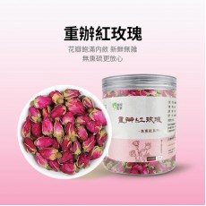 潤和花茶YEUNWO TEA-重瓣紅玫瑰花茶（無熏硫磺） 65g 美容養顏 安神助眠 排毒養顔 祛濕茶 養生花茶