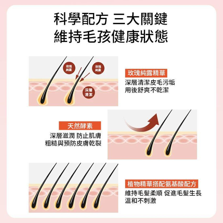 Lovetail - 寵物沐浴露300ml 寵物酵素二合一洗護香波 天然酵素配方 溫和清潔毛髮 抑制細菌 沖涼液 舒緩肌膚 貓狗通用