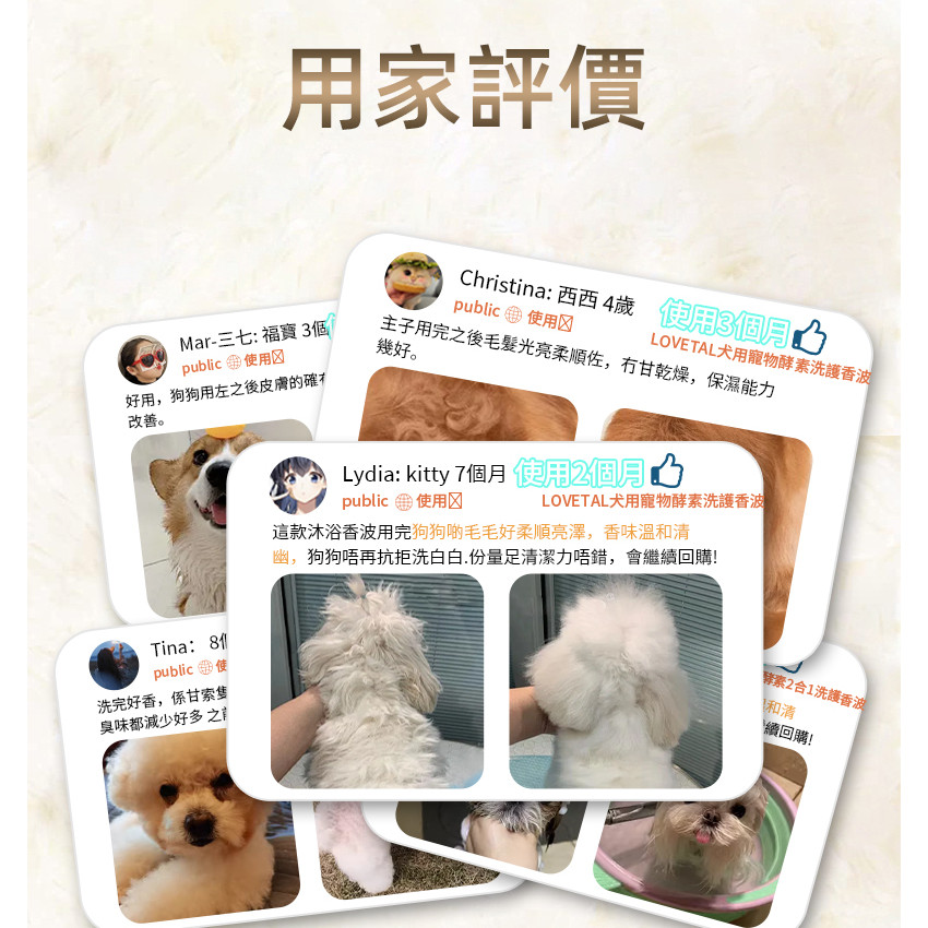 Lovetail-狗狗酵素洗護香波 300ml 含酶沐浴液 沖涼液  狗狗用 天然草本 舒緩肌膚 抗菌 蓬鬆毛髮 貓狗通用沐浴露