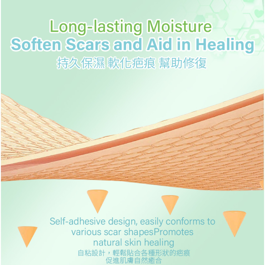 矽膠去疤修復貼 祛疤膏貼 袪疤貼(4cm x 1.5m)疤痕隱藏貼 自由裁剪祛疤貼 祛疤膏貼 剖腹產疤痕貼