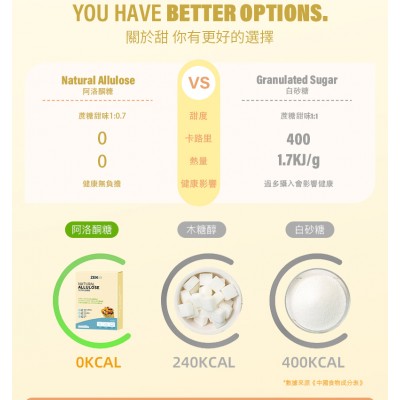 天然阿洛酮糖【400克】0糖0脂0卡天然代糖 無糖生酮替代糖