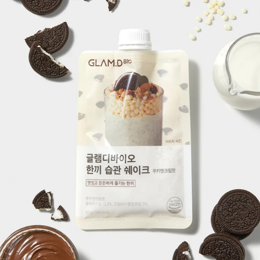 GLAM.D - 魅力代餐奶昔 忌廉曲奇味 40gx10包